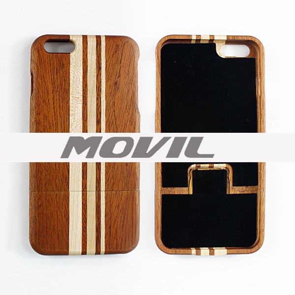 NP-2387 Funda de auténtica madera de bambú para iPhone 6 plus-0